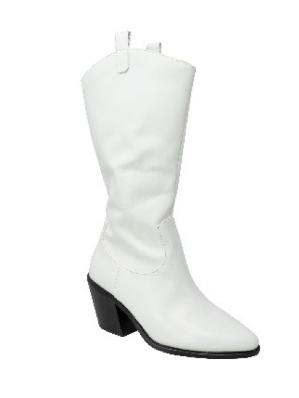 Chase + Chloe white cowboy boots